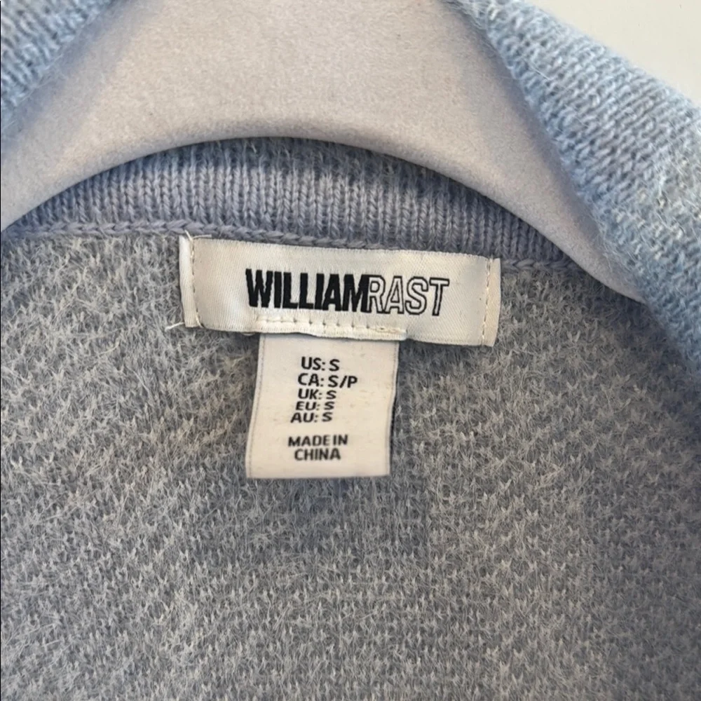 William Rast Blue and White Cardigan Sweater - Picture 2 of 3
